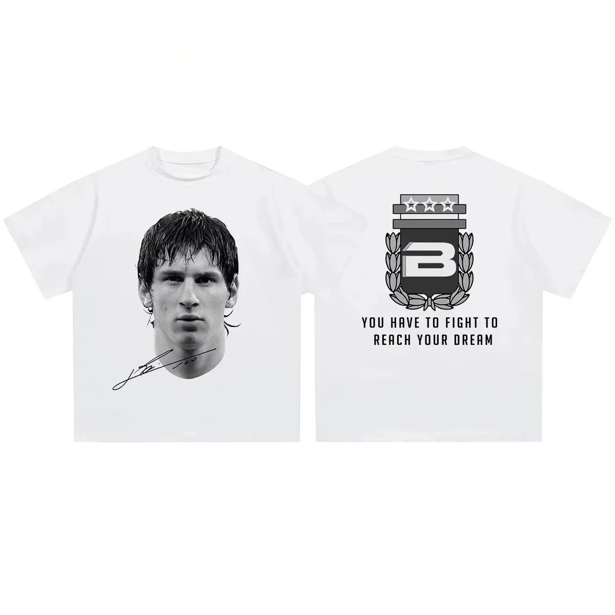 Football Superstars Portrait Graphic T-Shirt