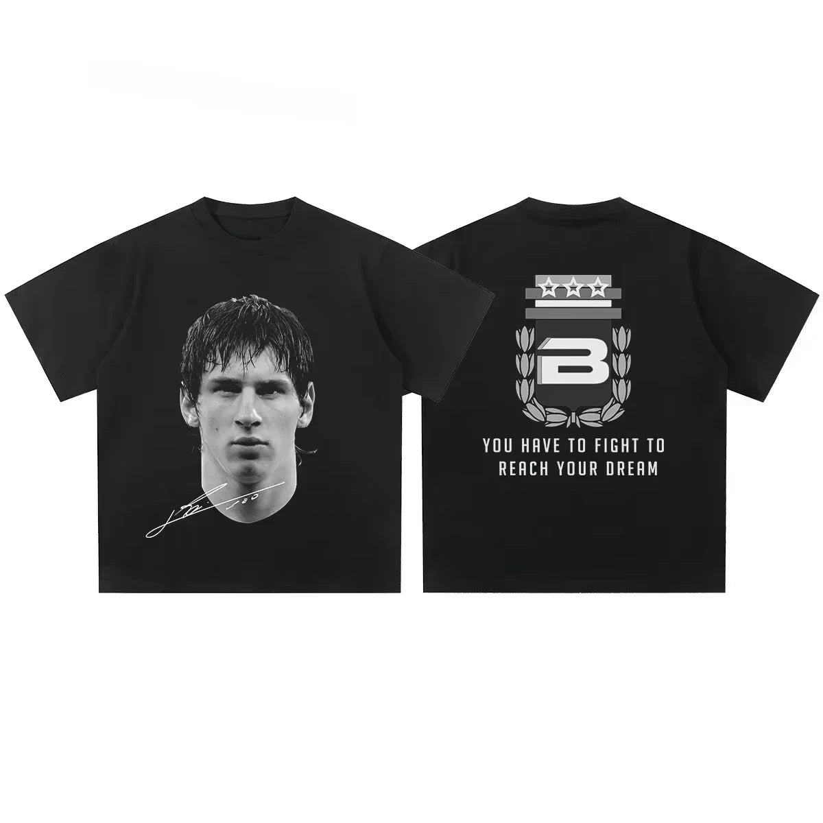 Football Superstars Portrait Graphic T-Shirt