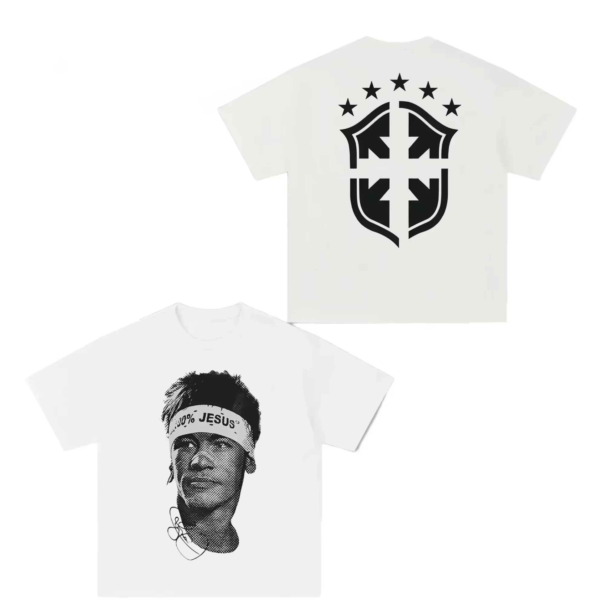 Football Superstars Portrait Graphic T-Shirt