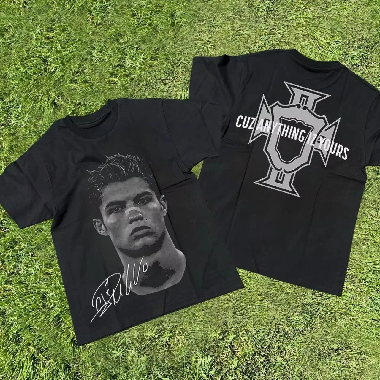 Football Superstars Portrait Graphic T-Shirt