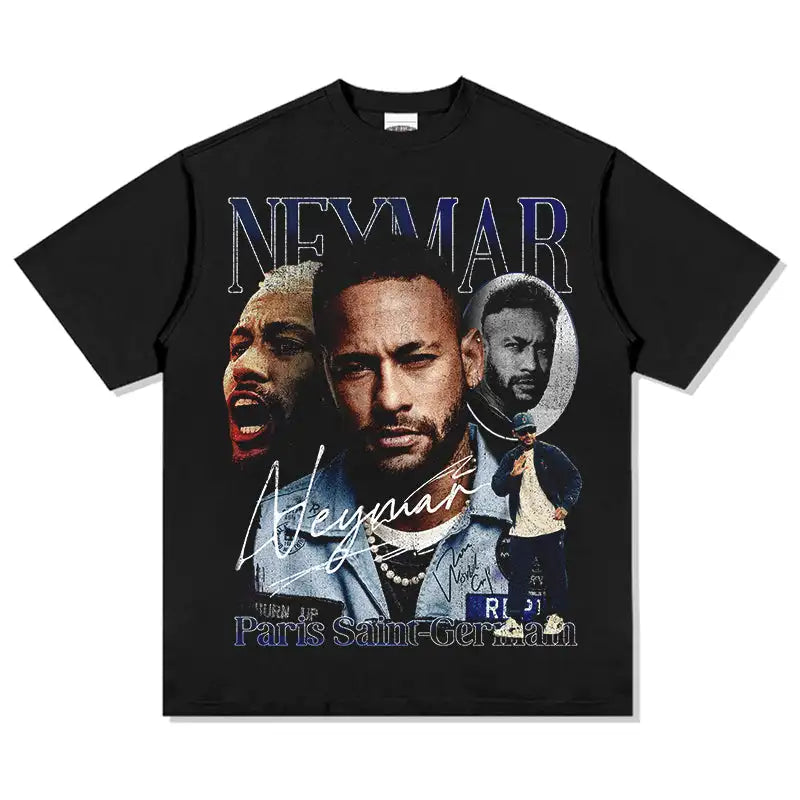 Neymar Jr Portrait Graphic T-Shirt
