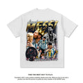 Lionel Messi Argentina Retro Print T-Shirt